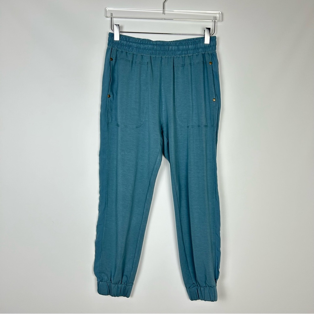 Soft Surroundings Joggers Pull On Lounge Comfort Casual Athleisure Blue PS